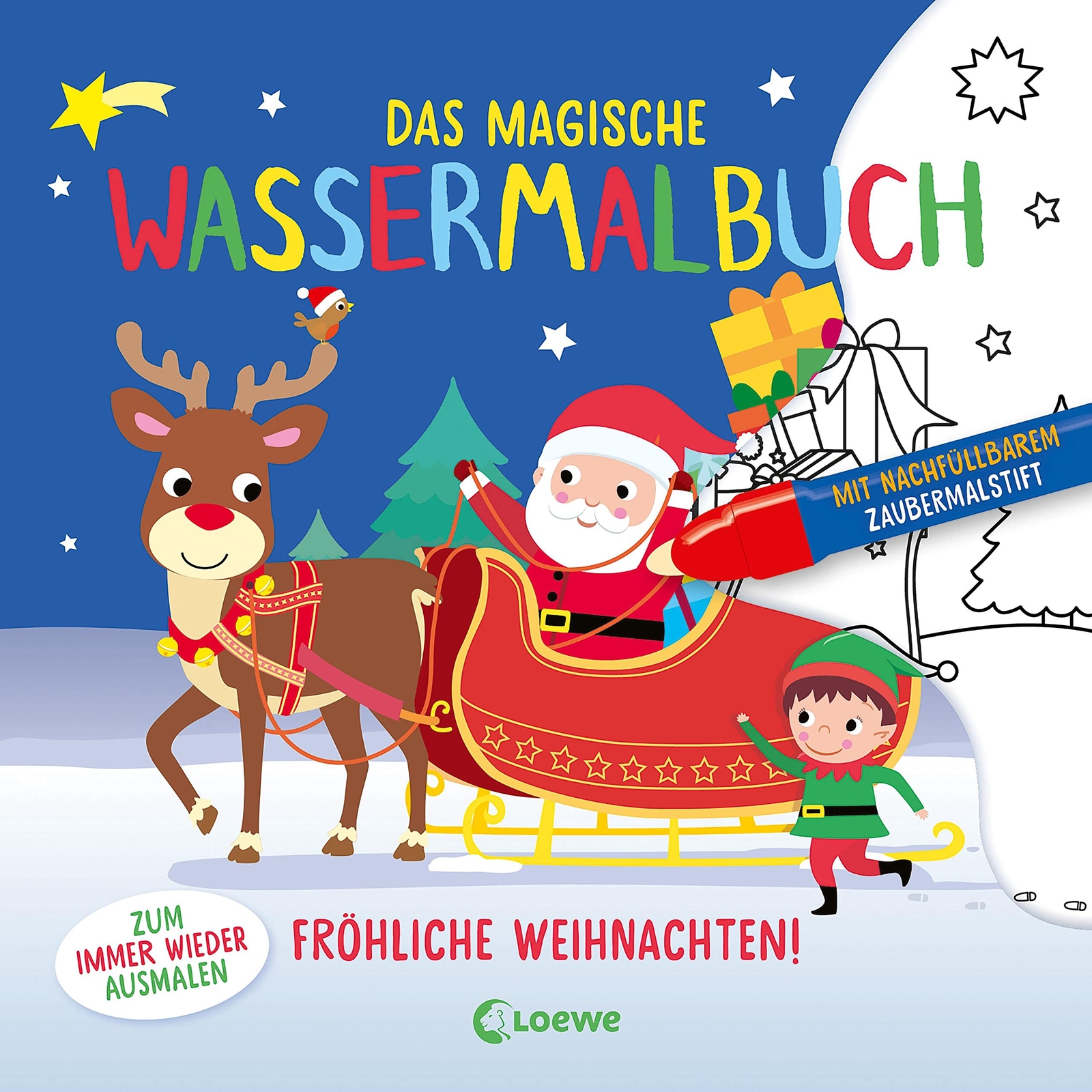 Loewe Kreativ Das magische Wassermalbuch - Fröhliche Weihnachten! (Anello, filo)