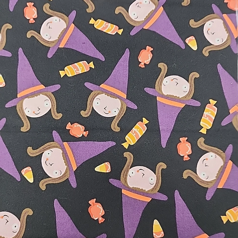 Matilda Cosmo Cricket Witch Fabric Cotton 1 7/8 yard - Image 2 of 4