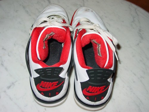 2020 Nike Air Jordan Retro 4 "Fire Red" White/Red/Black Shoes Size 12 Sold As Is - Picture 3 of 19
