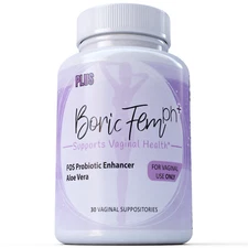 BORICFEM PLUS 800MG VAGINAL SUPPOSITORIES YEAST INFECTION BV MADE IN USA 30Count