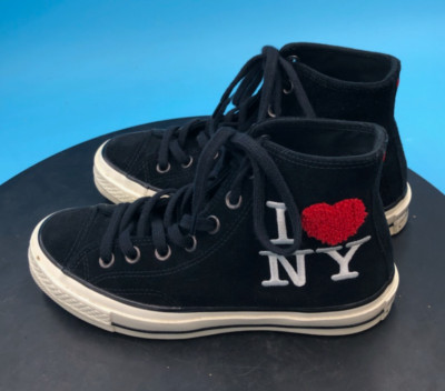 Converse Chuck 70 Hi Top I Love NY Embroidered Suede 161185C Black