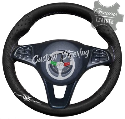 Cubierta de volante de cuero perforado y grano para MERCEDES VITO W447 2014-18 - Imagen 1 de 4