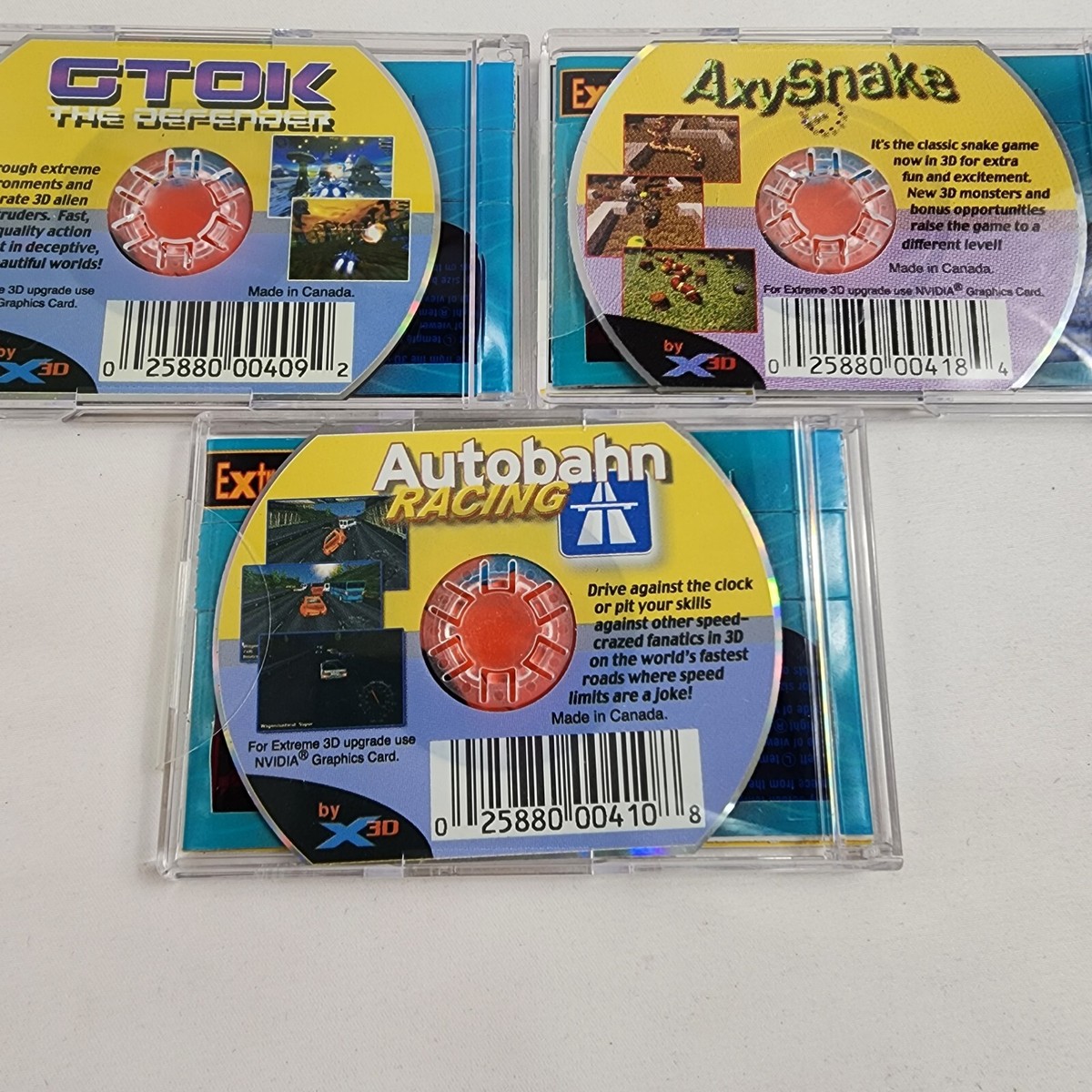 Extreme 3D PC Games GTOK The Defender, Axy Snake, Autobahn Total