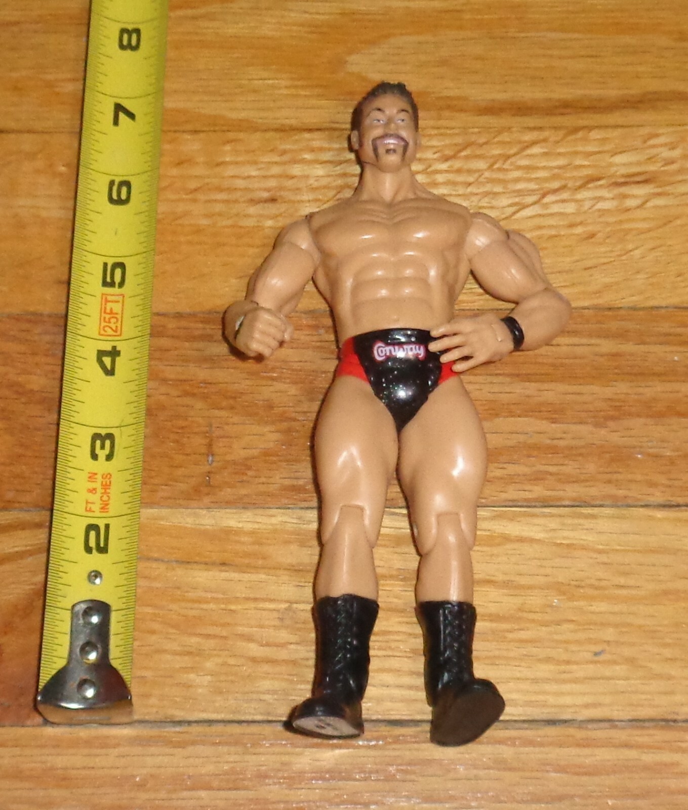 2003 WWF WWE Jakks Rob Conway Wrestling Figure Black Red Tights 