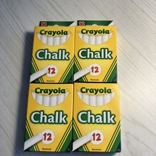 Brand New Crayola Nontoxic White Whiteboard Chalk 4 boxes with 12 sticks