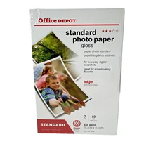 NEW SEALED Office Depot 4x6 Glossy Photo Paper 100 Sheets Inkjet
