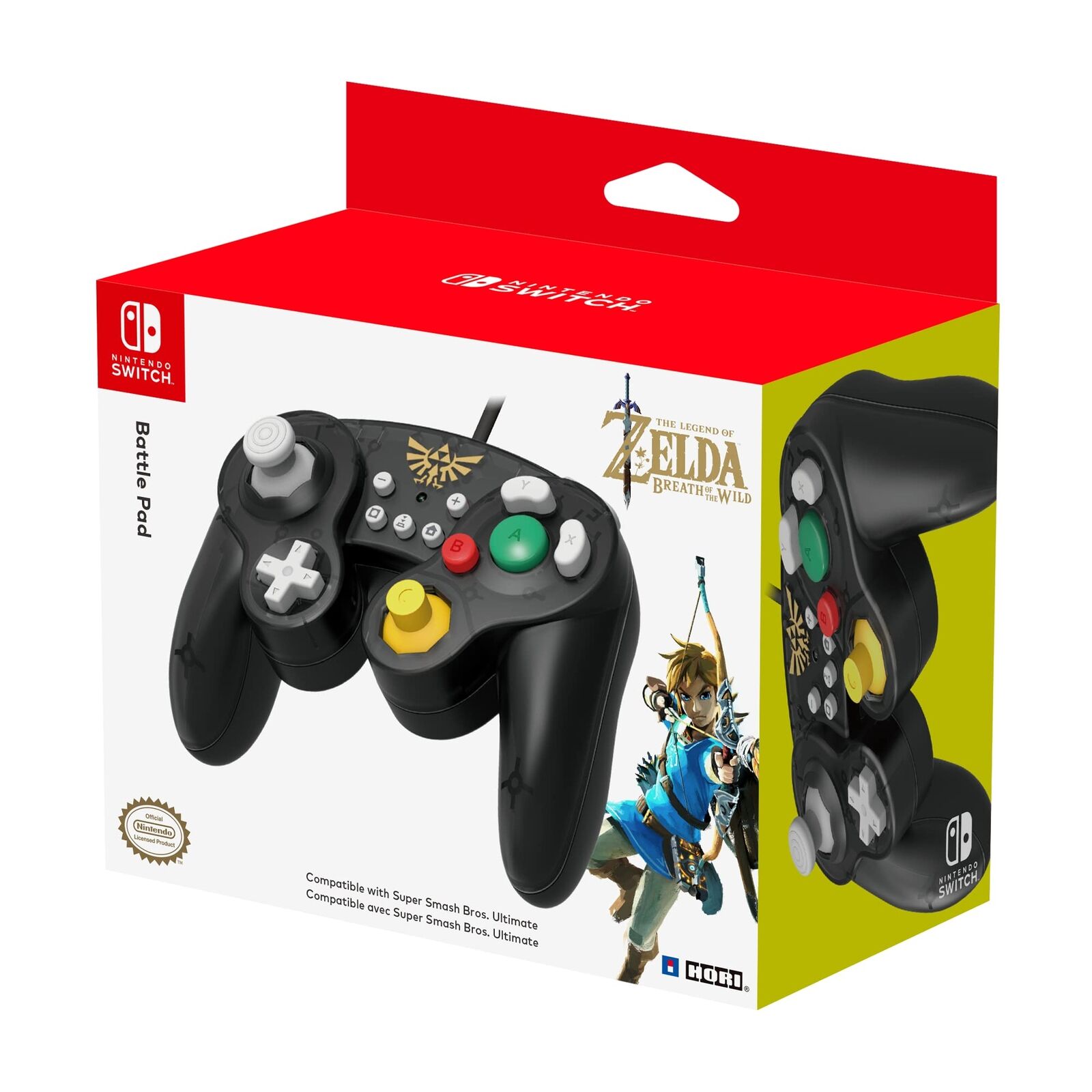 HORI Battle Pad (Zelda) Controller im GameCube Stil für Ninten (Nintendo Switch)