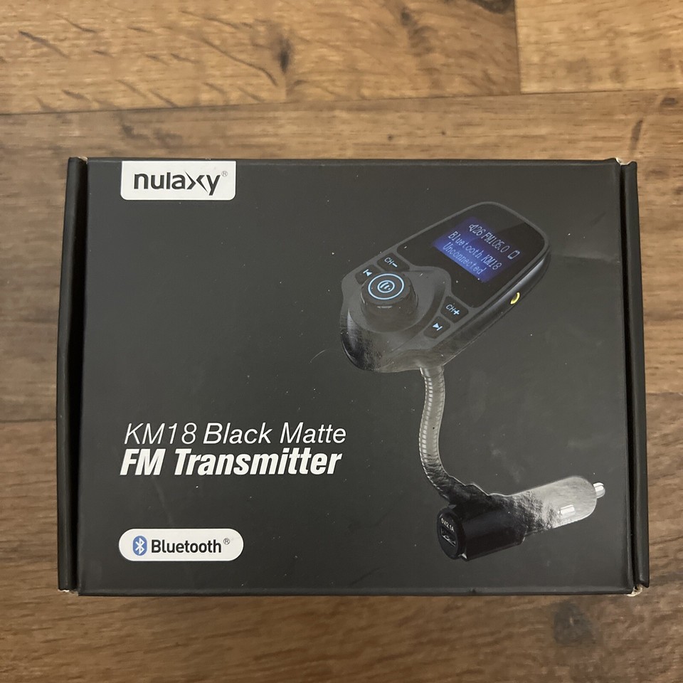 Nulaxy KM18 Wireless InCar Bluetooth FM Transmitter Black