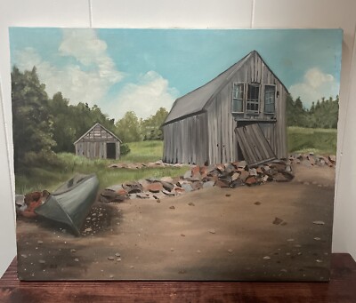 Original Bob Fuller Oil on Canvas Painting 1987