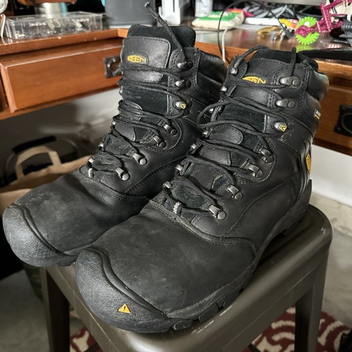 Keen Black Steel Toe Hiking Work Boots ASTM F241311 Waterproof Mens