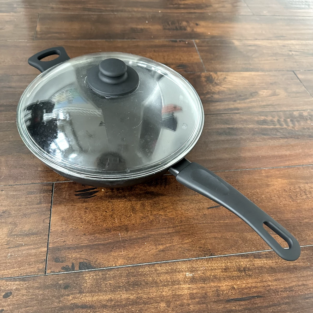 IKEA 11.5 Large Black Frying Pan Non-stick Heavy Duty Teflon Coating With  Lid