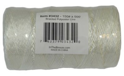 Kite Line / Fishing H-Quality Polyester Braided 150-lb test + 500-feet +  Swivel | eBay