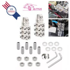 Battery Terminal Connectors Clamps 12 Way 1/0 2 4 8 AWG Gauge Positive Negative