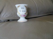 ancien pot à pharmacie en porcelaine de limoges noté Pil Mercur