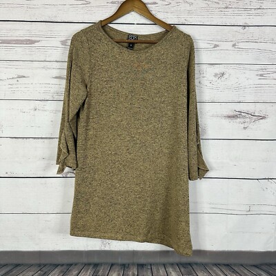 Clara Sun Woo Top Shirt Tunic Womens Medium Tan Beige Capsule Minimalist