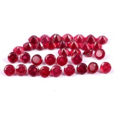 NATURAL RED RUBY 3 MM ROUND FACETED CUT LOOSE EGL CERTIFIED GEMSTONE 10 PCS