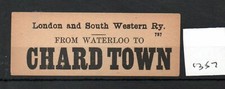 London & South Western Railway LSWR - Etiqueta de equipaje (1357) Chard Town