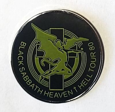 Black Sabbath Heaven and Hell Tour 1980 Enamel Pin Hat Badge Band Merch Swag