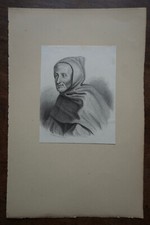 ABBE DE RANCE. Portrait. engraving 19 eme. Dimensions: 90mm X 115mm.
