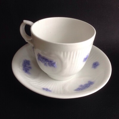 Vintage Adderley & Co blau Chelsea feines Porzellan Teetasse & Untertasse glatt geprägt