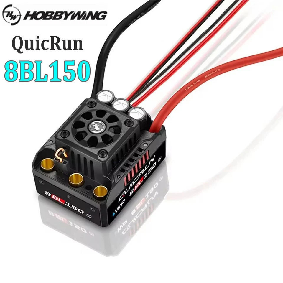 Hobbywing QuicRun WP 8BL150 G2 150A 3-6S Lipo ESC para Monster Truck RC 1/8 Foto 3 de 4