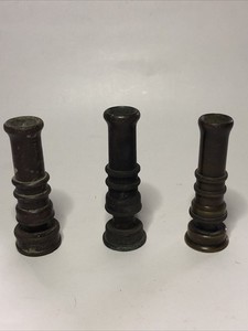 Lot of 3 Vintage BOSTON Brass Hose Nozzles ~ Made in USA