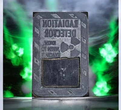 Vtg Radiation Detected Letterpress Printers Block - Atomic Safety Warning - MCM