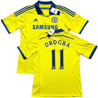 2014/15 Chelsea Away Jersey #11 Drogba Large adidas Soccer Premier League Kit