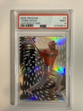 JAMES WOOD RC 2025 Panini Crusade Certified Stars #8 ROOKIE PSA 9 / POP 1