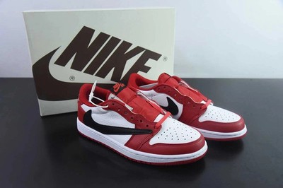 AJ1 Retro Low Travis Sc0tt White Red Black Men Size US (7-12)