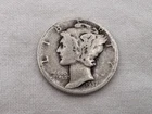 1937 P U.S. Mercury Silver Dime RE-12