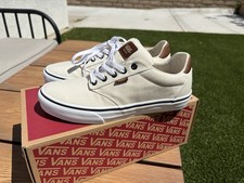 Vans Atwood Deluxe Sneaker Men 9 Woven Turtledove Cream Brown Skater Shoe NEW
