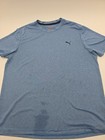 Puma T-Shirt Men XL Blue Logo Polyester.##39164