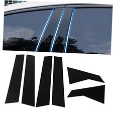 6 Pcs Side Door Window Cover Trim,Glossy Black Pillar Posts OUKENSwgx1db8z7g