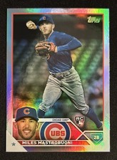 2023 Topps Series 2 Baseball Miles Mastrobuoni #592 Rainbow Foil Rookie Cubs