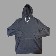 American Eagle Gray Waffle Knit Hoodie Pullover Men s XS Thermal Hooded