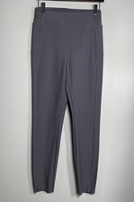 ATHLETA Stellar Tight Legging Pants 4 Purple Ankle Zip Active Athleisure Casual