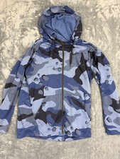 Nike Dri-Fit Blue Camouflage Full-Zip Hoodie Size L