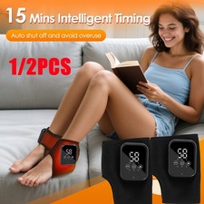 1/2X Electric Foot Ankle Massager Heating and Vibration Hot Compress Pain Relief
