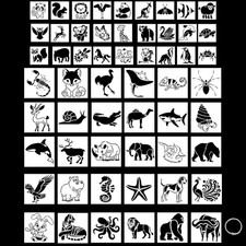 Animal Stencils for Painting, 60 Pcs Animal Designs Templates, 3 and 5 Inch ...