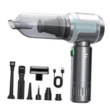 Car Vacuum Cleaner,16000PA High Power Mini Vacuum Cleaner, 7-in-1 Mint Green