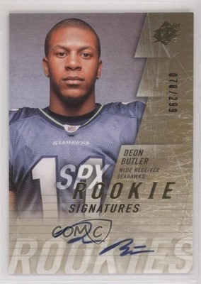 2009 SPx SPx Rookie Signatures 78/299 Deon Butler #151 Rookie Auto RC 9s2