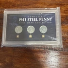 Complete 1943 Steel Penny Mint Mark Collection P D & S Mint Case COA