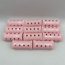 Lot of 11 Vintage Perm Rods Plastic Curlers Wilhold Pink