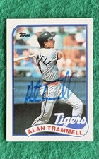 1989 Topps #770 Alan Trammell Detroit Tigers Signed Baseball Card HOF Autograph