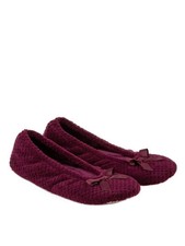 BRAND NEW BURGANDY TOTES PILLOWSTEP ISOTONER SLIPPERS SIZE UK SMALL  3-4