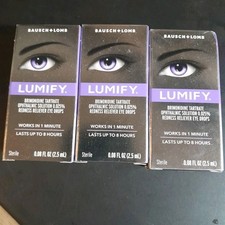 Bausch  Lomb Lumify Eye Drops 0.08 Oz. New--LOT OF 3--Exp. 11/2026