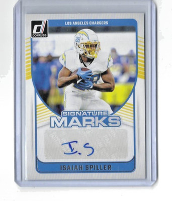 2024 Panini Donruss Isaiah Spiller Signature Marks Auto #SMA-ISP Chargers