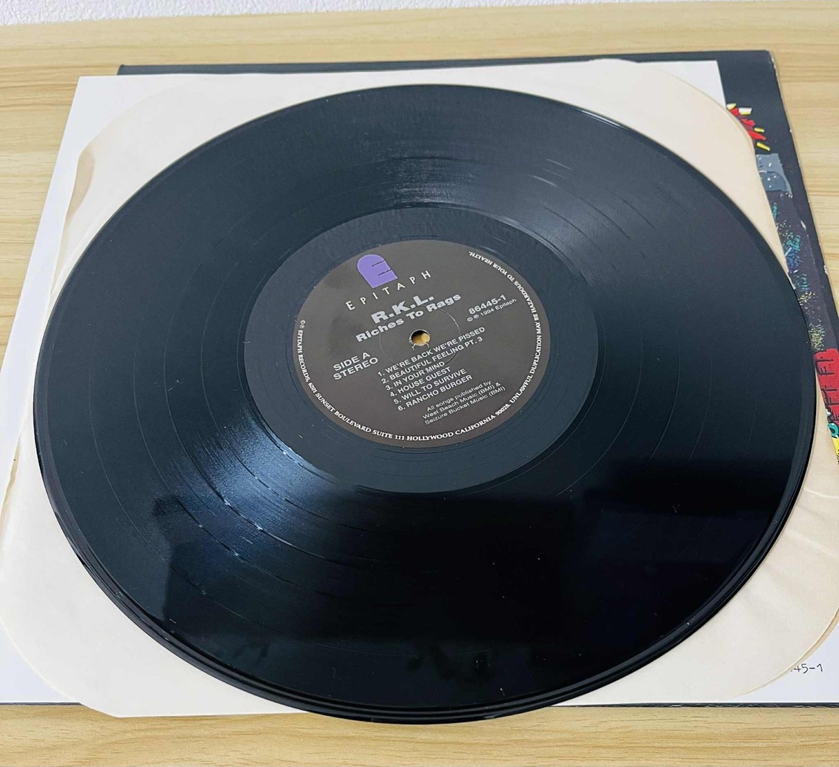 Rich Kids On LSD, RKL / Riches To Rags 1994 US LP Epitaph Records