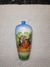 Royal Doulton Coaching Days Miniatur Vase seltene Blue Sky Variante um 1905